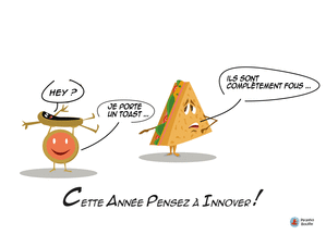 Carte fêtes de fin d'année Toast de la nouvelle année